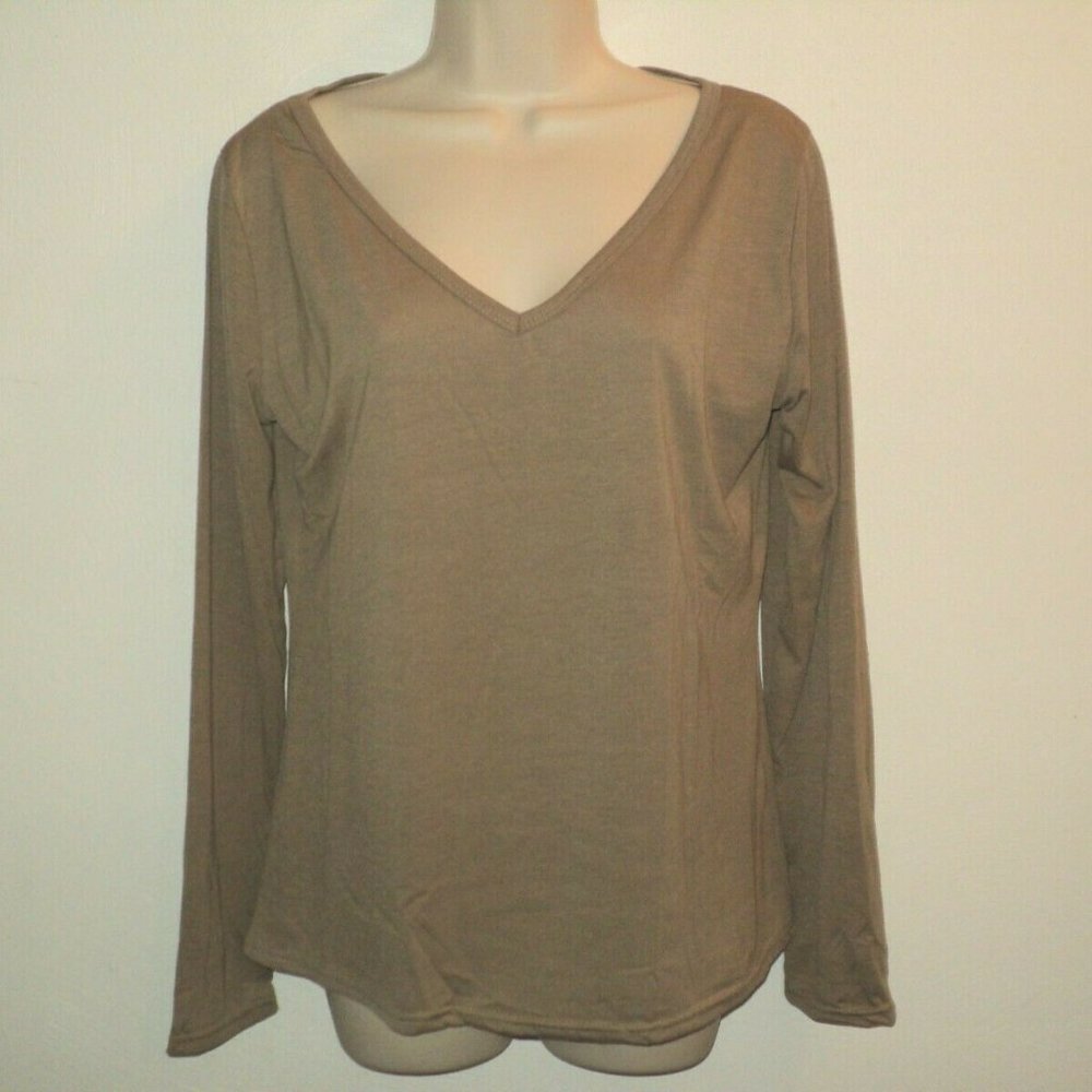Basic Tee Shirt XL (Runs Smaller) Light Brown